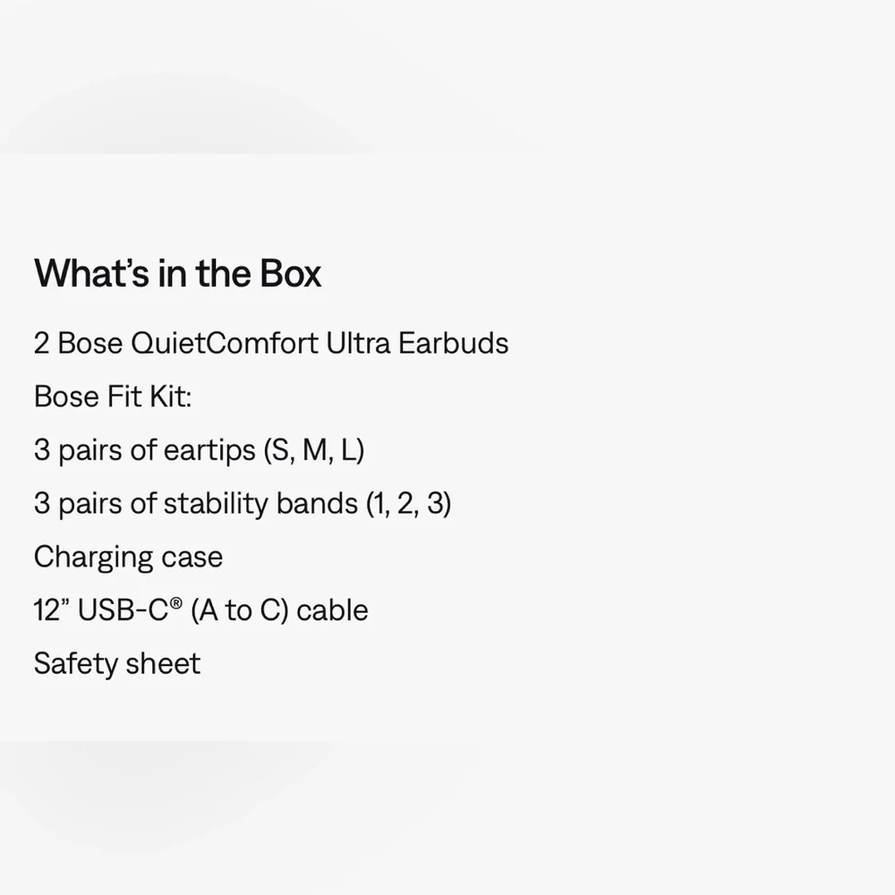 Bose Black Quiet Comfort Ultra Wireless Earbuds - Picture 5 of 6
